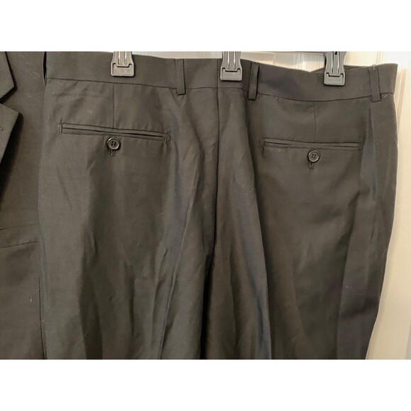 NWT Carlos Lusso Men's 44L 2pc Pants (38W) Suit Jacket Black Formal Career Prom - Picture 5 of 13